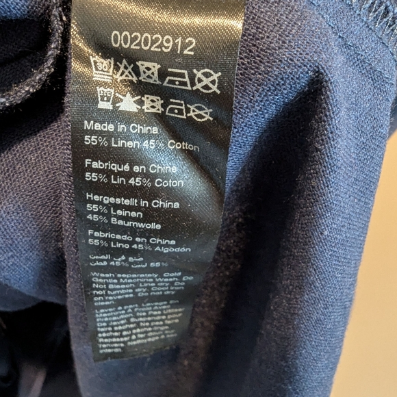 Brand new navy linen front-button dress, size 14 from City Chic - Picture 5 of 6